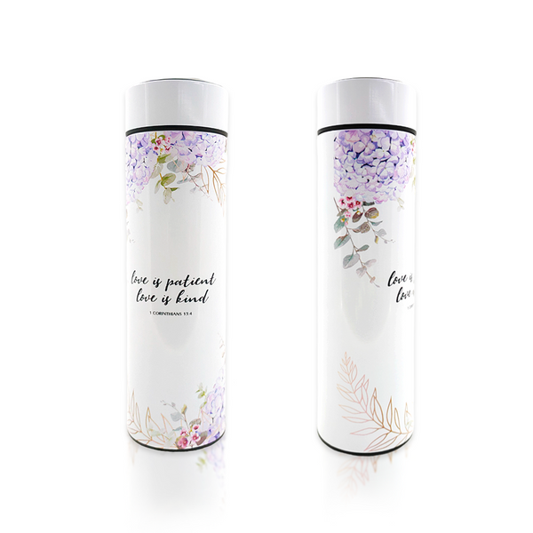 1 Corinthians 13:4 LED Thermos Flask