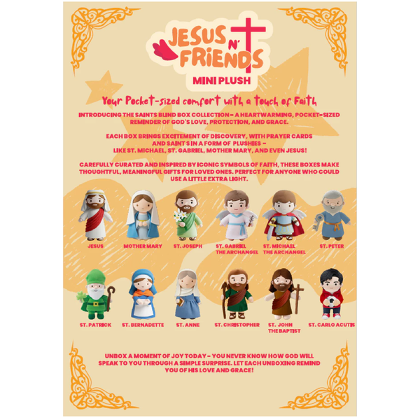 Christian Blind Box - Jesus & Friends Mini Plush Key Chain | Catholic Gift | Full Set