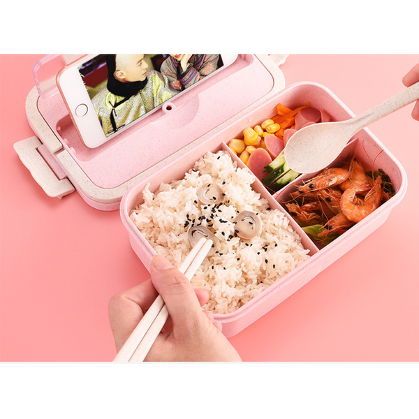 Wheat Lunch Box with Cutlery