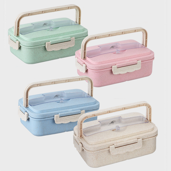 Wheat Lunch Box with Cutlery