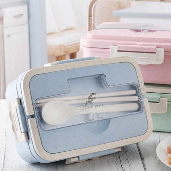 Wheat Lunch Box with Cutlery