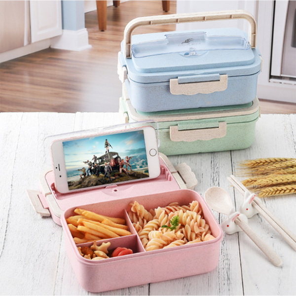 Wheat Lunch Box with Cutlery
